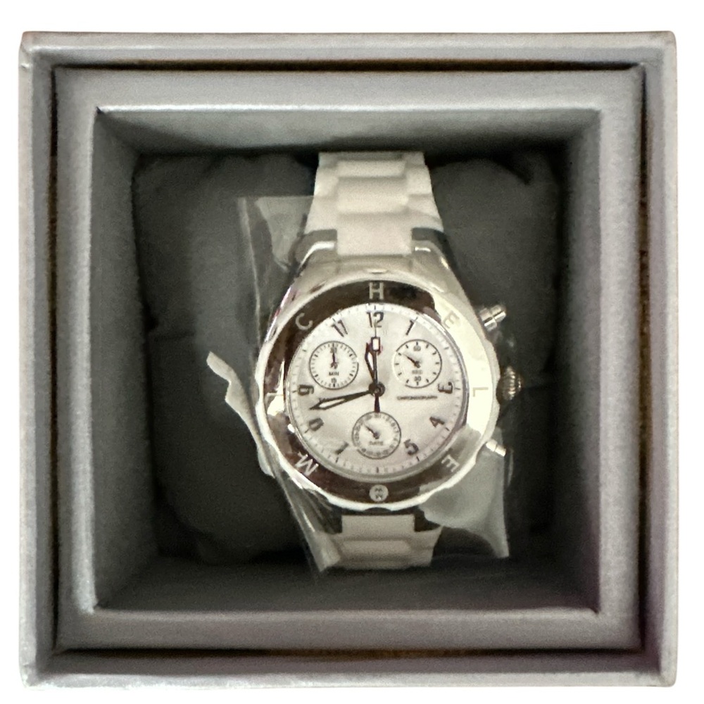 MICHELE Silver Chronograph Women’s Jellybean Watch